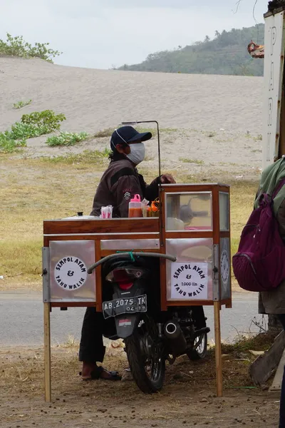 Indonéz Street Food Eladó Strandon Indonéz Ételek Íze Nagyon Finom — Stock Fotó