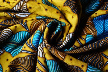 Yumuşak batik kumaş dokusu. Batik, Endonezya 'nın geleneksel kumaşlarından biridir.