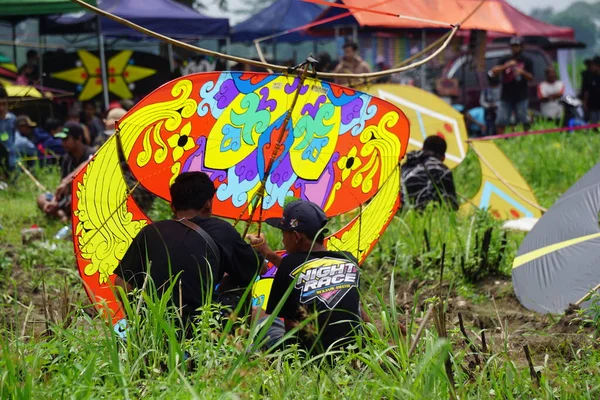 Endonezya Uçurtma Festivali Endonezya Bir Sürü Uçurtma Vardır Gapangan Batik — Stok fotoğraf