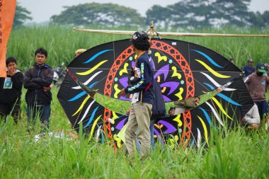 Endonezya Uçurtma Festivali. Endonezya 'da bir sürü uçurtma vardır, Gapangan, batik arsir, Naga gibi.