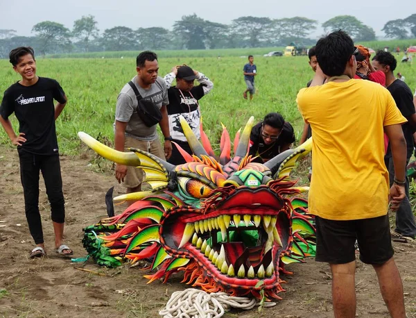 Endonezya Uçurtma Festivali Endonezya Bir Sürü Uçurtma Vardır Gapangan Batik — Stok fotoğraf