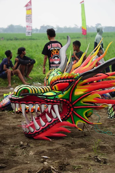 Festival Cometas Indonesia Indonesia Tiene Muchos Tipos Cometas Como Gapangan — Foto de Stock