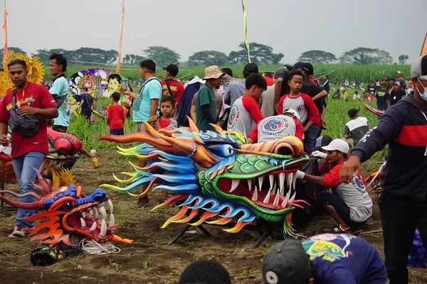 Фестиваль Індонезійських Повітряних Зміїв Індонезії Багато Видів Повітряних Зміїв Таких — стокове фото