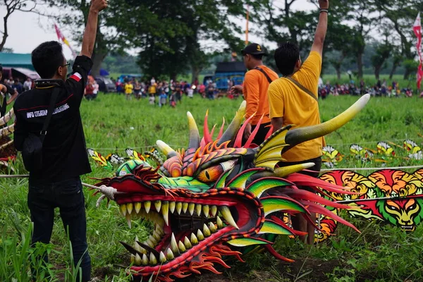 Endonezya Uçurtma Festivali Endonezya Bir Sürü Uçurtma Vardır Gapangan Batik — Stok fotoğraf