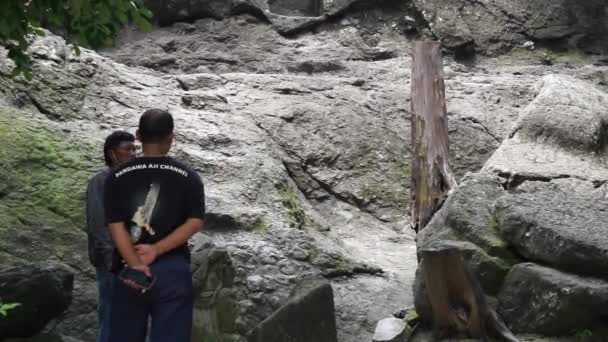 Selomangleng Cave Cave Historical Trail Kediri Royal Figure Located Kediri — Stock Video