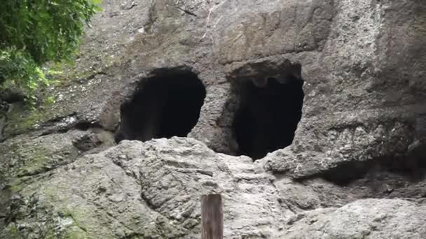 Caverna Selomangleng Uma Caverna Com Uma Trilha Histórica Figura Real — Vídeo de Stock