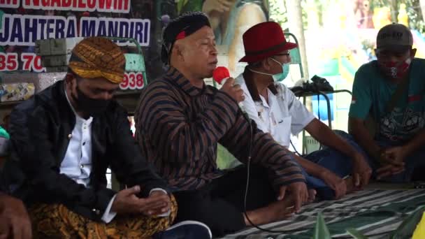 Javaanse Dankzegging Voor Verjaardag Van Pasar Jajanan Ndeso Sor Pring — Stockvideo