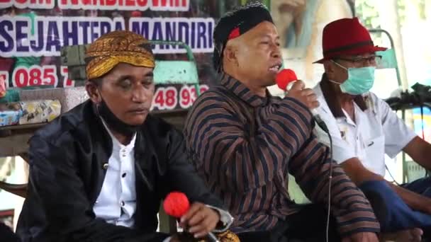 Javanese Tacksägelse För Årsdagen Pasar Jajanan Ndeso Sor Pring Pasar — Stockvideo