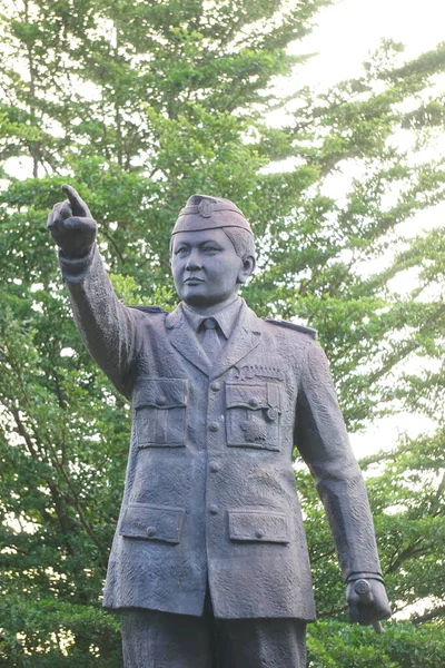 Pomnik Moestopo Ngadiluwih Kediri Jest Jednym Indonezyjskich Bohaterów Kediri East — Zdjęcie stockowe