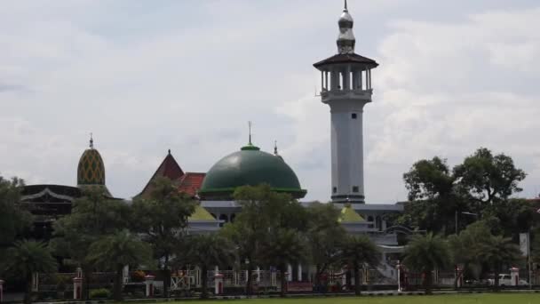 Прекрасный Мечеть Агунг Блитар Мечеть Построена 1820 Году — стоковое видео