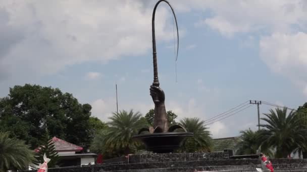 Symbol Whip Parku Bič Zahrada Indonésii Taman Pecut Tento Park — Stock video