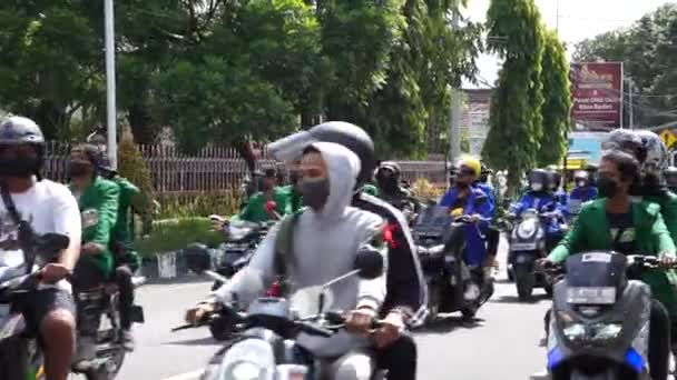 Kediri Giava Orientale Indonesia Aprile 2022 Gli Studenti Indonesiani Dimostrano — Video Stock