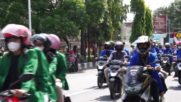 Kediri Java Est Indonésie Avril 2022 Des Étudiants Indonésiens Manifestent — Video