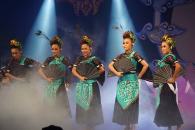 Blitar, East Java, Indonesia - June 4th, 2022 : Performing of Kresnayana Kawedhar story. Kresnayana Kawedhar means The Story of Kresna clipart
