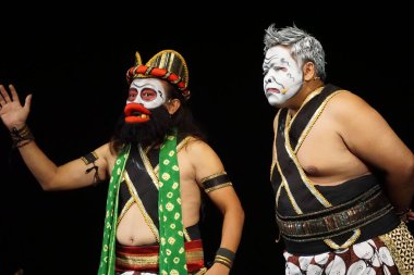 Blitar, Doğu Java, Endonezya - 4 Haziran 2022: Kresnayana Kawedhar hikayesi. Kresnayana Kawedhar, Kresna 'nın Hikayesi demek.