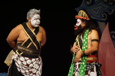 Blitar, Doğu Java, Endonezya - 4 Haziran 2022: Kresnayana Kawedhar hikayesi. Kresnayana Kawedhar, Kresna 'nın Hikayesi demek.