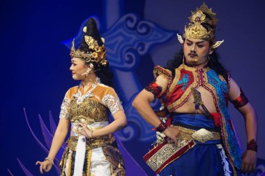 Blitar, Doğu Java, Endonezya - 4 Haziran 2022: Kresnayana Kawedhar hikayesi. Kresnayana Kawedhar, Kresna 'nın Hikayesi demek.