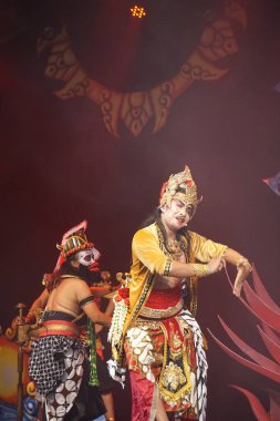 Blitar, Doğu Java, Endonezya - 4 Haziran 2022: Kresnayana Kawedhar hikayesi. Kresnayana Kawedhar, Kresna 'nın Hikayesi demek.