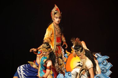 Blitar, Doğu Java, Endonezya - 4 Haziran 2022: Kresnayana Kawedhar hikayesi. Kresnayana Kawedhar, Kresna 'nın Hikayesi demek.