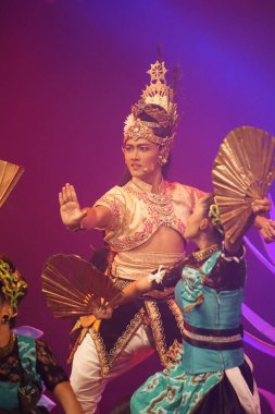 Blitar, Doğu Java, Endonezya - 4 Haziran 2022: Kresnayana Kawedhar hikayesi. Kresnayana Kawedhar, Kresna 'nın Hikayesi demek.