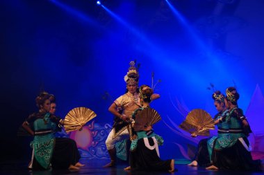 Blitar, Doğu Java, Endonezya - 4 Haziran 2022: Kresnayana Kawedhar hikayesi. Kresnayana Kawedhar, Kresna 'nın Hikayesi demek.