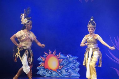 Blitar, Doğu Java, Endonezya - 4 Haziran 2022: Kresnayana Kawedhar hikayesi. Kresnayana Kawedhar, Kresna 'nın Hikayesi demek.