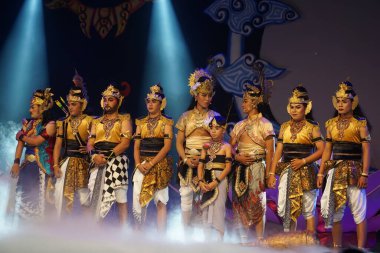 Blitar, Doğu Java, Endonezya - 4 Haziran 2022: Kresnayana Kawedhar hikayesi. Kresnayana Kawedhar, Kresna 'nın Hikayesi demek.