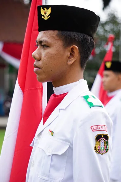 Paskibraka Indonesian Flag Raiser National Flag Grebeg Pancasila - Stock-foto