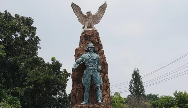 Peta Monument Symbol Struggle Indonesian Japan Led Soedanco Soepriyadi — стокове фото