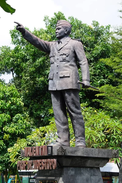 Das Denkmal Von Moestopo Ngadiluwih Kediri Ist Einer Der Indonesischen — Stockfoto