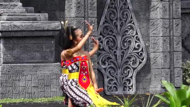 Indonesian Perform Beksan Kartini Dance Celebrate World Dance Day — Vídeos de Stock