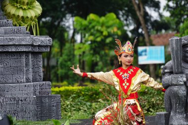 Indonesian perform kijang dance to commemorate world dance day. kijang dance means deer dance