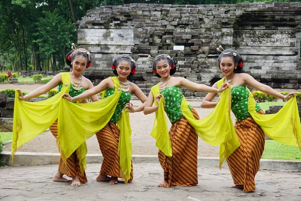 Indonesian Traditional Dancers Traditional Clothes Which Called Kemben — Stok fotoğraf