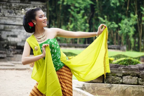 Indonesian Traditional Dancers Traditional Clothes Which Called Kemben — Fotografia de Stock