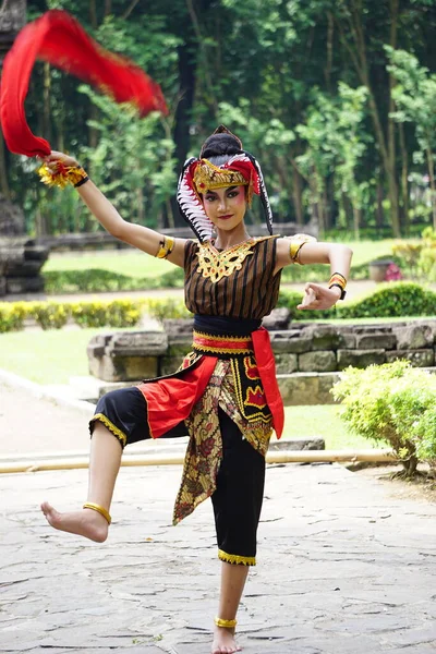 Indonesian Dancers Traditional Costumes Ready Perform Celebrate World Dance Day — Fotografia de Stock