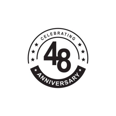 48. yıl dönümü logo tasarım şablonu