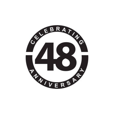 48. yıl dönümü logo tasarım şablonu