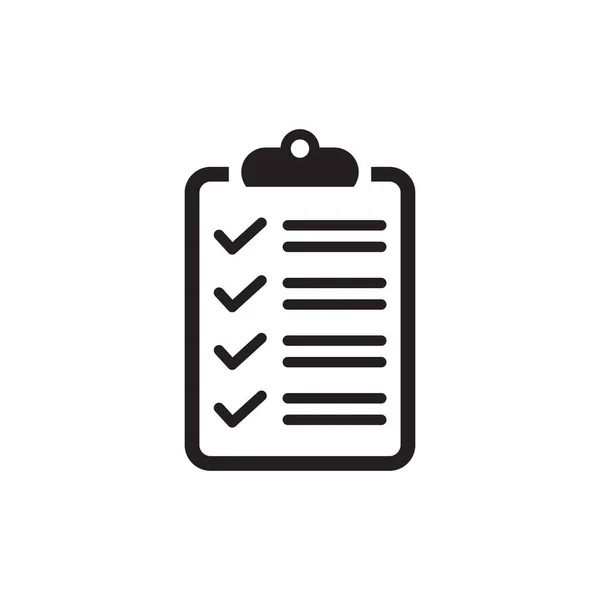 Einfache Schwarze Farbe Liste Agenda Icon Vektor Logo Design — Stockvektor