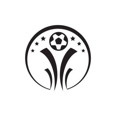 Futbol şampiyonası yarışma vektör logosu tasarımı