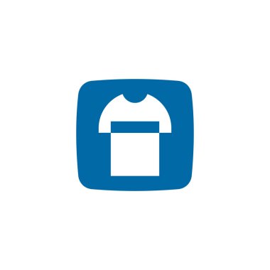 Online giysiler çamaşırhane uygulama vektör logosu tasarımı