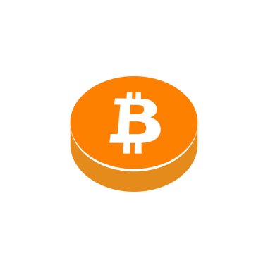 Basit bitcoin sembolü vektör logo tasarımı