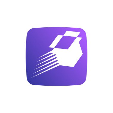 Kutu hediyesi çevrimiçi uygulama teknik vektör logosu tasarımı