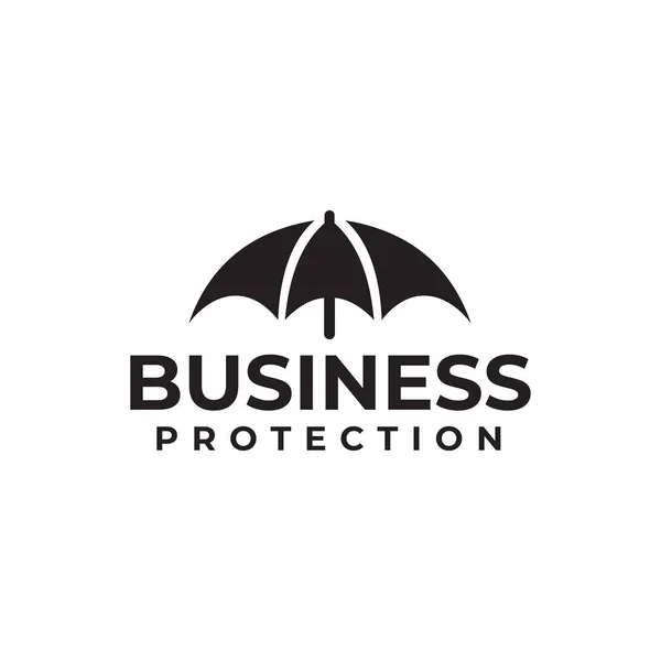 Empresa Proteção Empresas Seguros Com Design Logotipo Vetor Guarda Chuva — Vetor de Stock