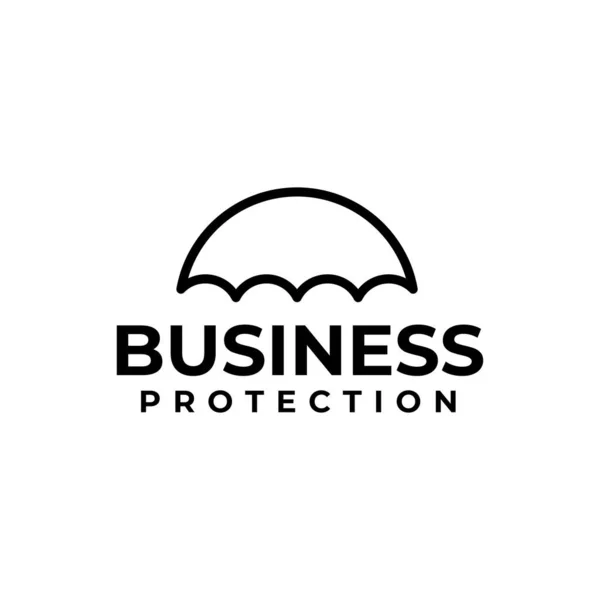 Empresa Proteção Empresas Seguros Com Design Logotipo Vetor Guarda Chuva — Vetor de Stock