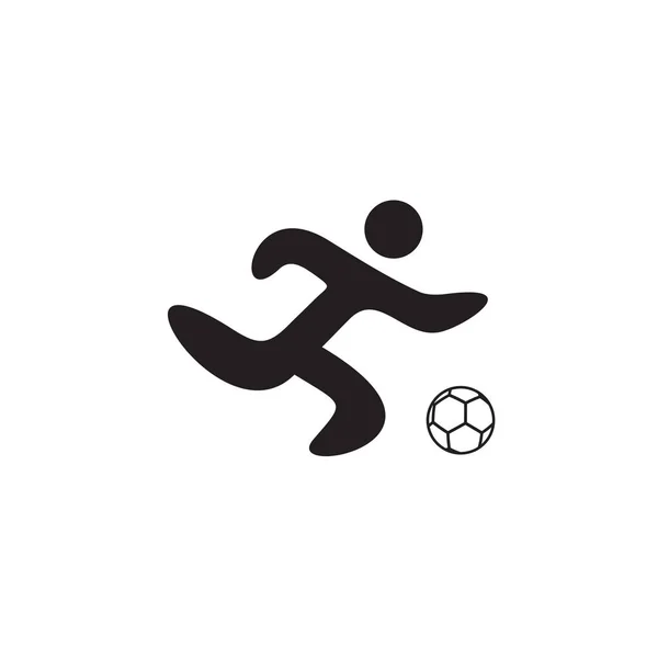 Fútbol Fútbol Jugador Símbolo Icono Vector Logo Diseño — Archivo Imágenes Vectoriales