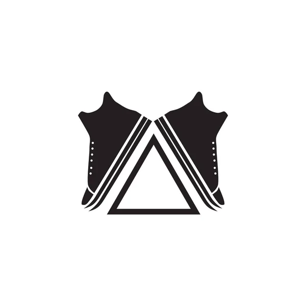 Man Ayakkabıları Fabrika Şirket Vektör Logosu Tasarımı — Stok Vektör