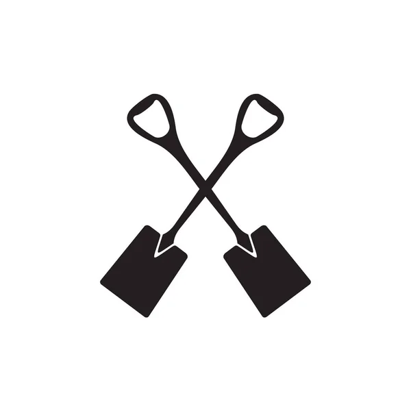 Preto Cruzado Ícone Vetor Logotipo Design — Vetor de Stock