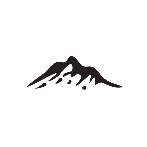 ベクトル山のアイコンとアパレルロゴデザイン — ストックベクタ