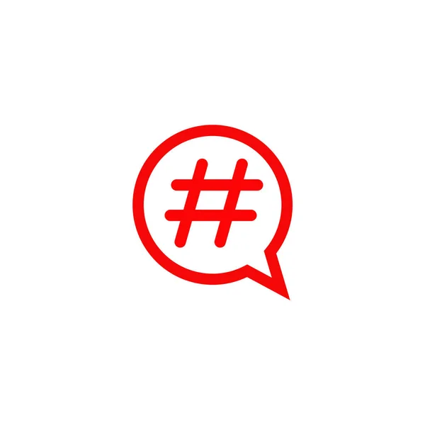 Hashtag Trend Ämne Talar Vektor Logotyp Design — Stock vektor