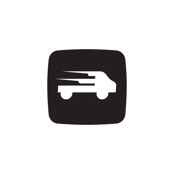Entrega Carro Line Aplicativo Vetor Logotipo Design — Vetor de Stock